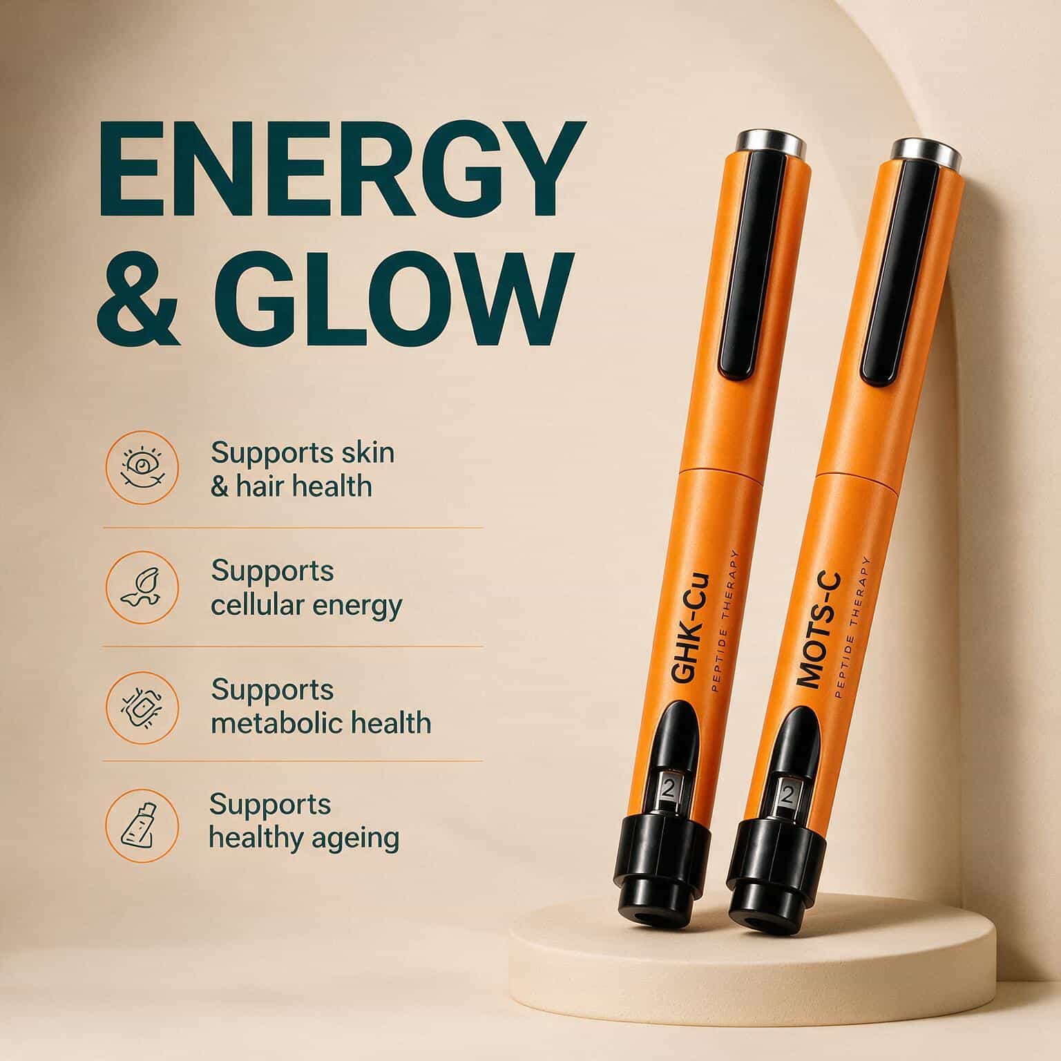 ghk cu energy GHK-Cu + MOTS-C Peptide Stack | Advanced Peptide Therapy B12 vitamin Store Special 01_OFFERS_3 FOR 2 Size:180 Chews